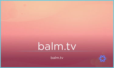 Balm.tv - Creative brandable domain for sale