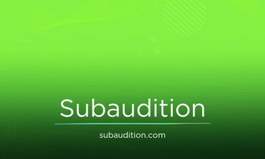 Subaudition.com - Creative brandable domain for sale
