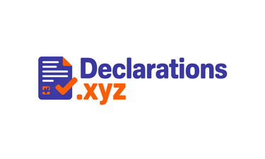 Declarations.xyz - Creative brandable domain for sale