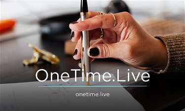 Onetime.Live - Creative brandable domain for sale