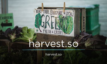 Harvest.so - Creative brandable domain for sale