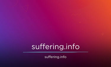 Suffering.info - Creative brandable domain for sale