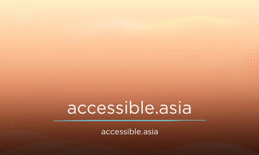 Accessible.asia - Creative brandable domain for sale