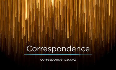 Correspondence.xyz - Creative brandable domain for sale