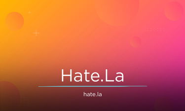 Hate.La - Creative brandable domain for sale