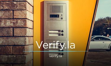 Verify.la - Creative brandable domain for sale