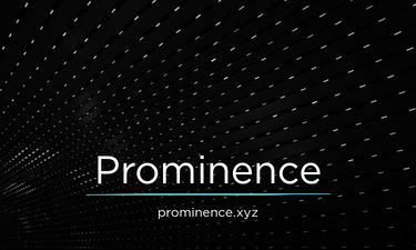 Prominence.xyz - Creative brandable domain for sale